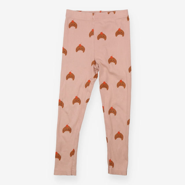 Legging pink ribbed croissants