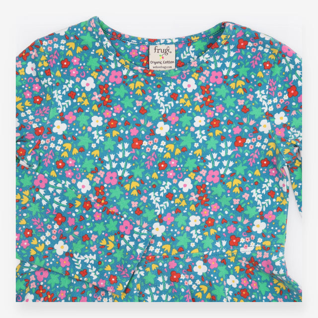 Dress long sleeve blue floral
