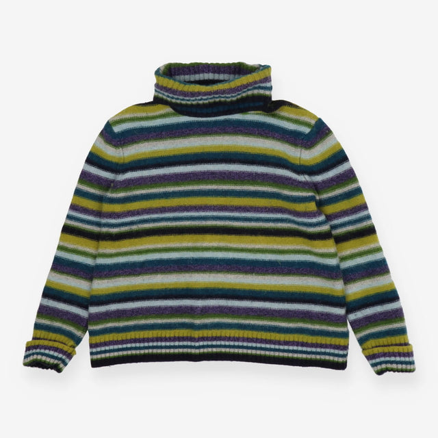 Braque Lambswool Stripe Jumper – Roll Neck Knit Sw