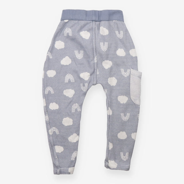 Joggers blue with clouds and rainbows