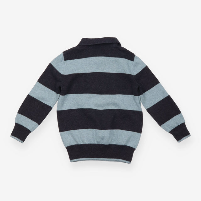 Black and Blue Collared Jumper