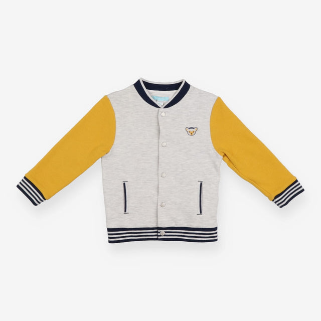 Grey and mustard jersey Bomber Bear Face