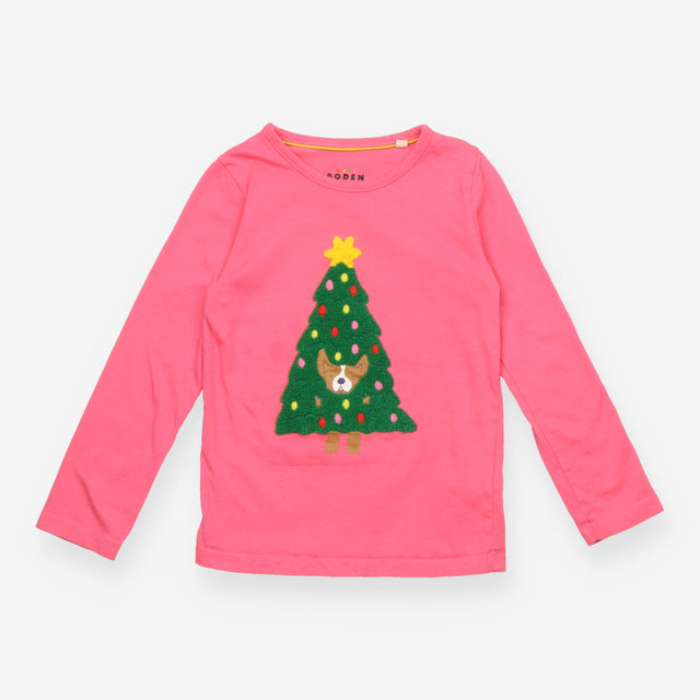 Pink Long Sleeve Christmas Tree Dog
