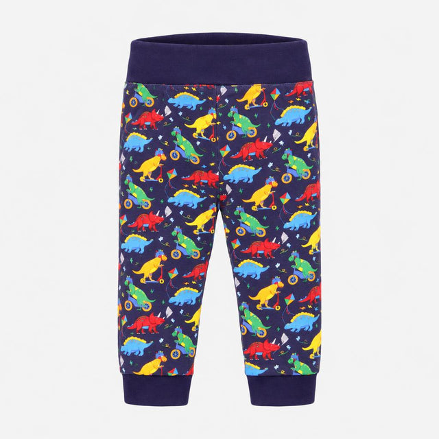 Joggers navy dinosaurs on scooters