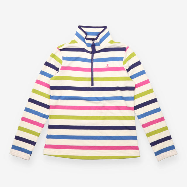 Half Zip Sweatshirt Striped Funnel Neck Pullover