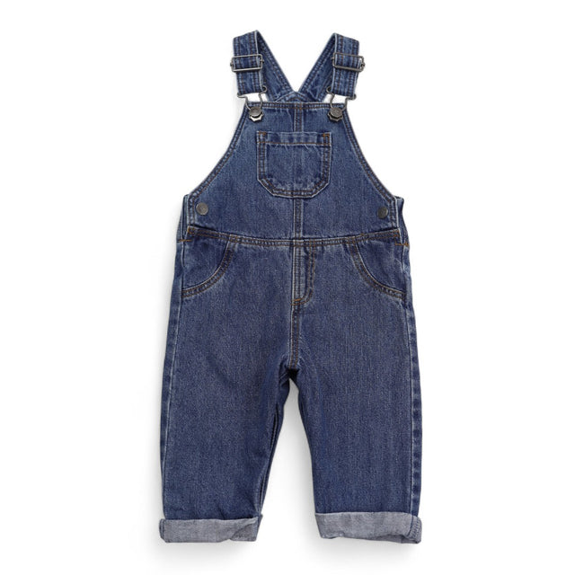 Dungarees Blue Denim with Silver Buttons