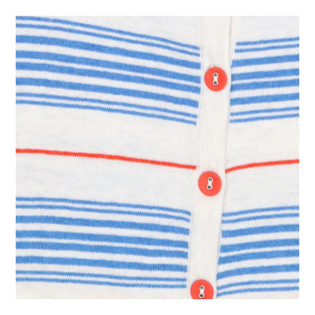 Striped Knit Sweater Cream Blue Red
