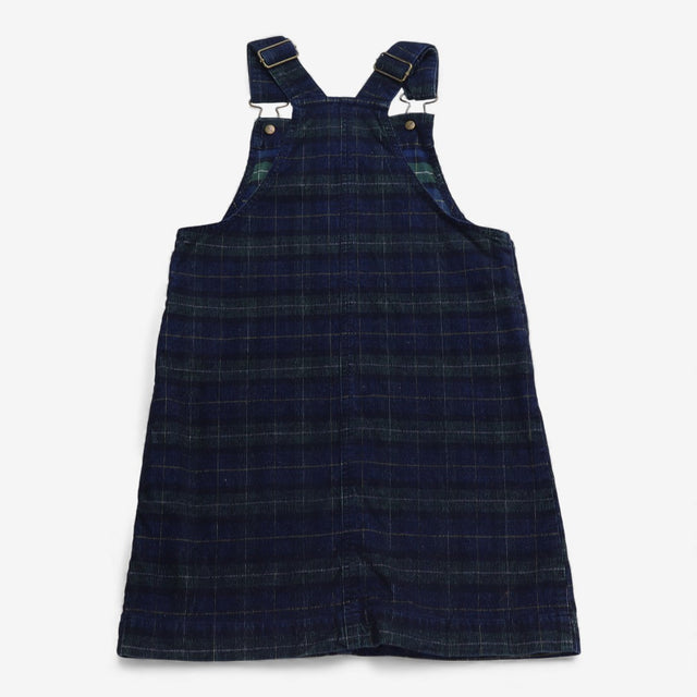 Navy plaid dress small bunny logo