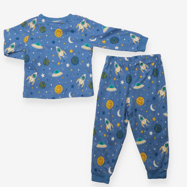 Pyjamas Blue Dinosaurs in Space
