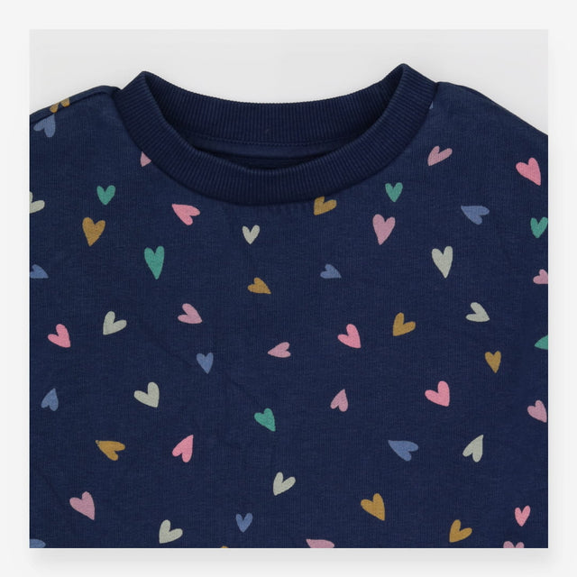 Sweater Blue Colourful Hearts