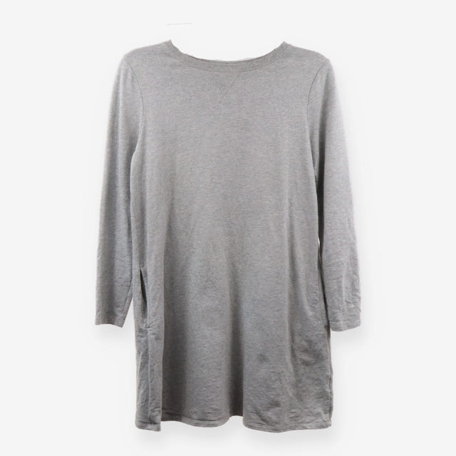 Grey Spotted Sweatshirt Dress – Casual Soft Jersey