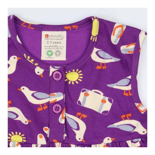 Purple Seagull Jersey Dress