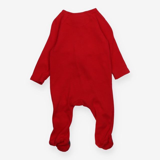 Sleepsuit Red Skiing Penguins