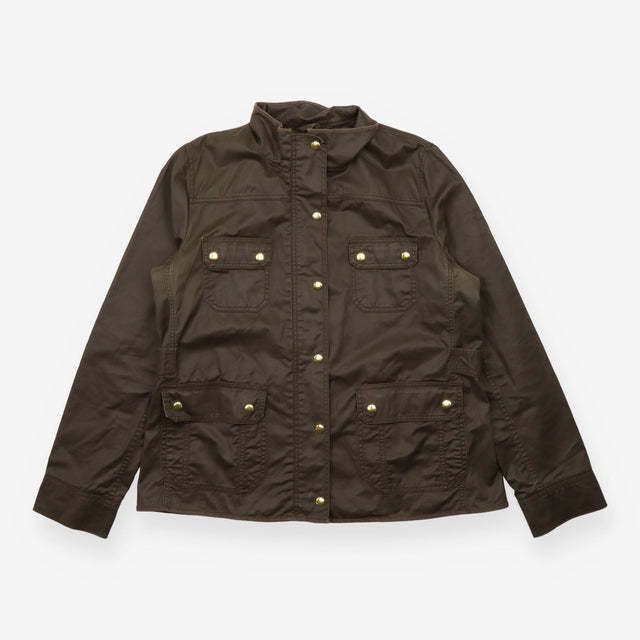 Dark Olive Cotton Utility Field Jacket Multiple Po