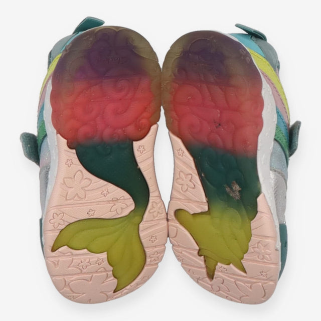 Trainers Blue with Rainbow Print