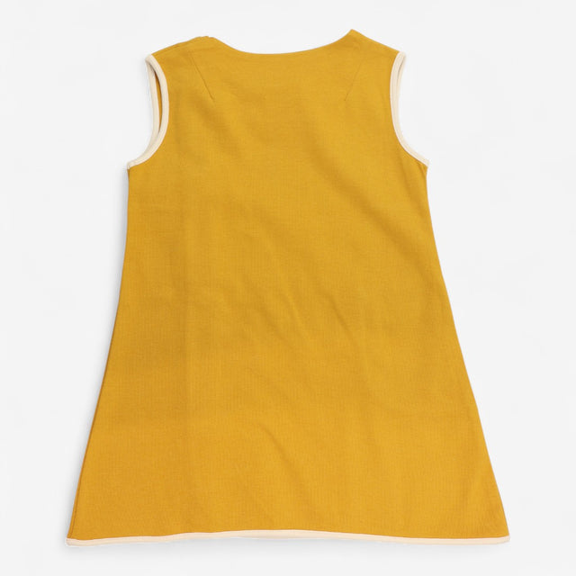 Dress Gold with Cream Edging and Buttons