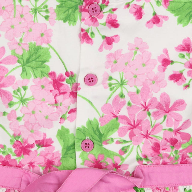 Dress Woven Sleeveless Pink Floral Print with Pink