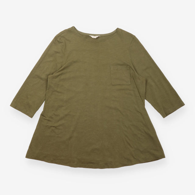 Top Organic Cotton Long Sleeve Green