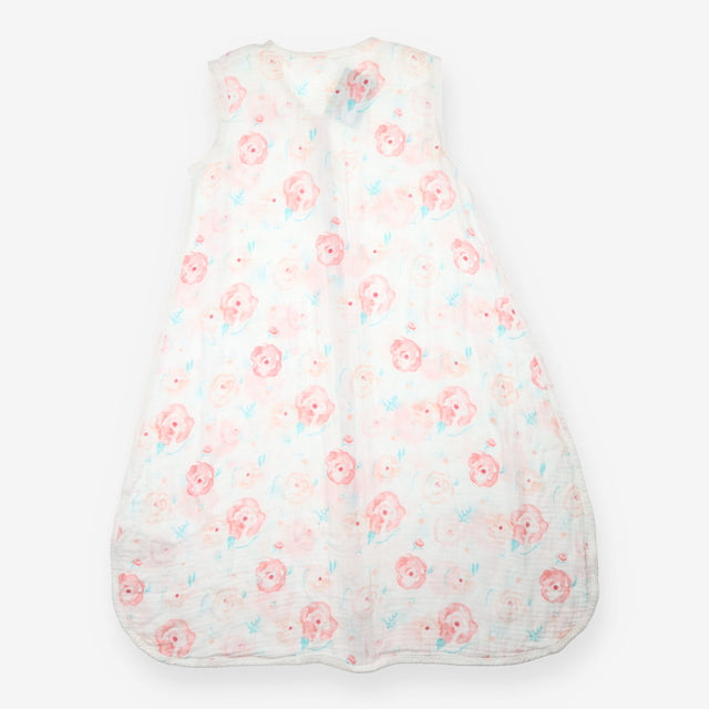 Sleeping bag white muslin large pink flower 1.0 to
