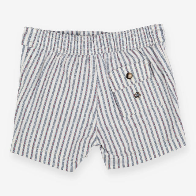 Swim shorts stripe with blue tie