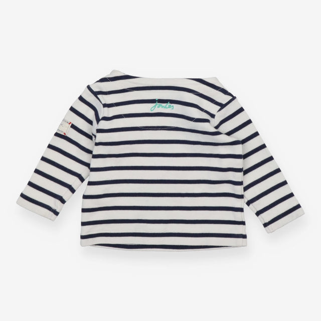 White and Black Striped Long Sleeve