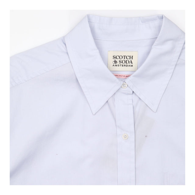 Poplin Shirt Pale Blue Cotton Relaxed Fit