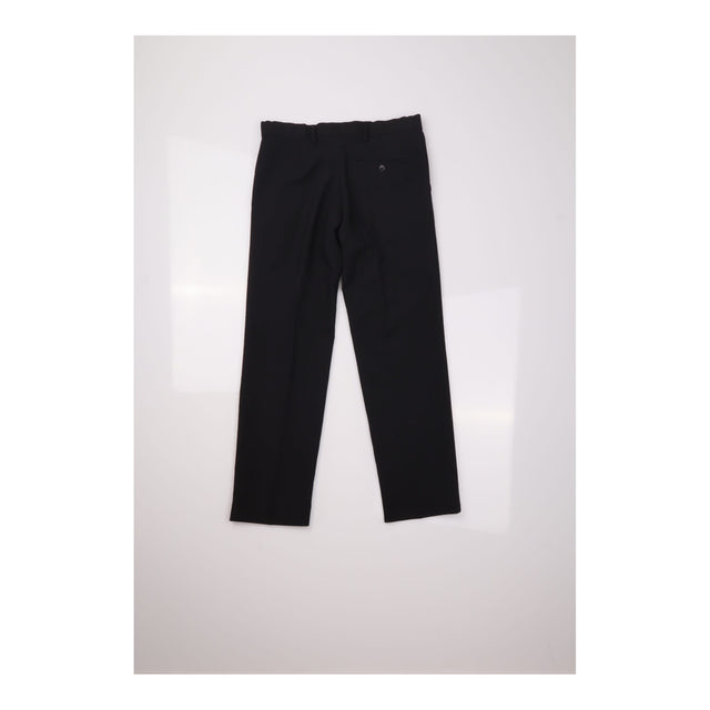 Trousers Slim Fit Smart Formal Short Length Black