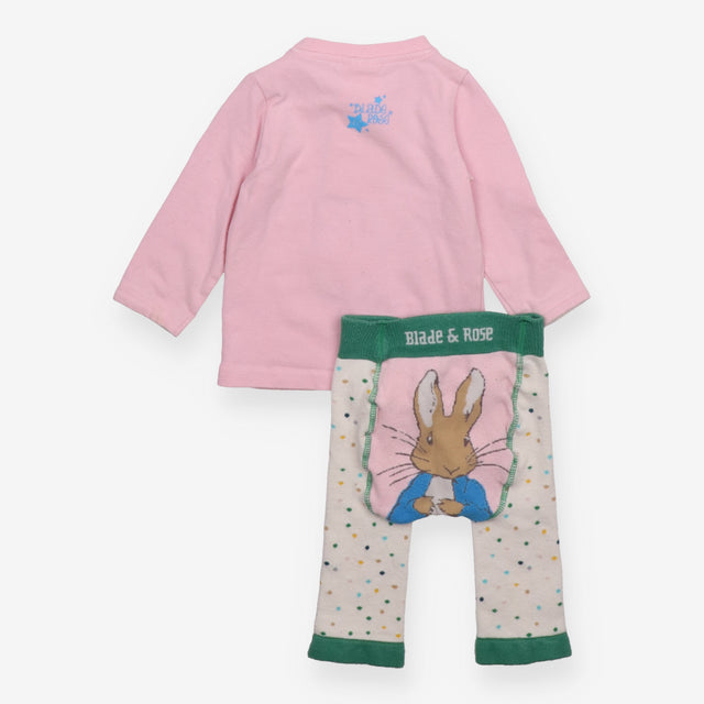 Top and Knit Leggings Pink Peter Rabbit