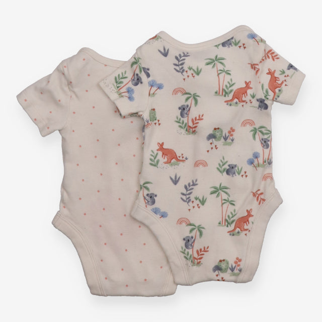 Bodysuit white pink spot with koala