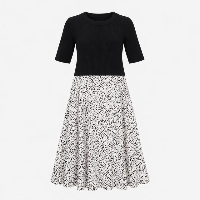 Midi Maternity&Nursing Dress 2-in-1 Layered Animal