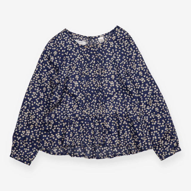 Blouse navy floral yellow