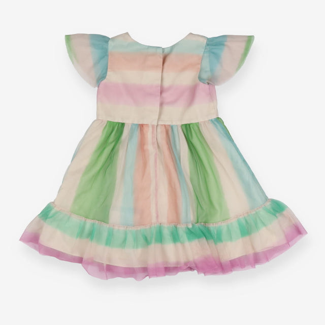 Dress stripes net over dress SS