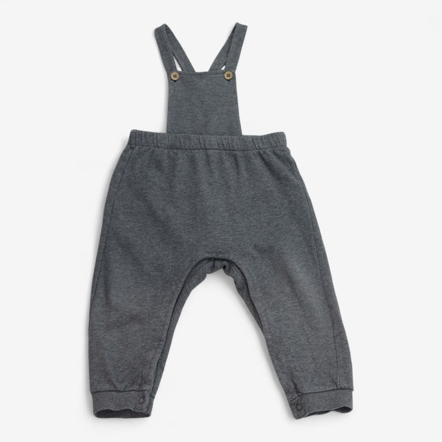 Dungarees Jersey Grey with Brown Buttons