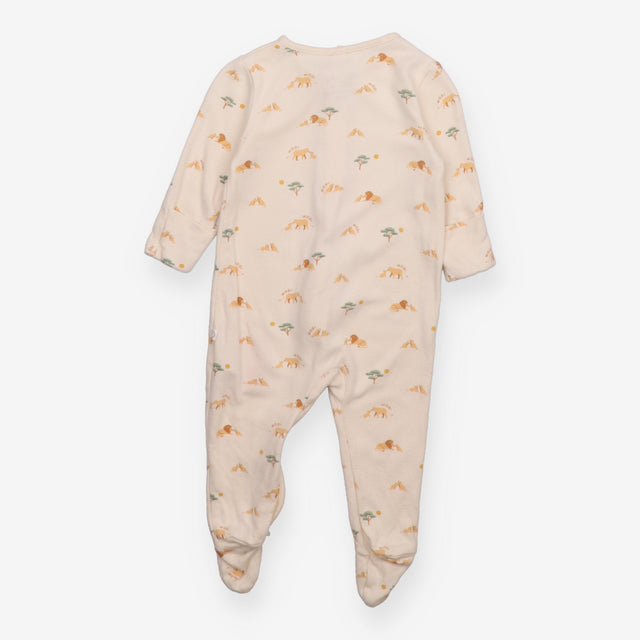 Sleepsuit zip cream Lions