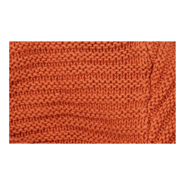 Jumper Burnt Orange Textured Knit Crew Neck