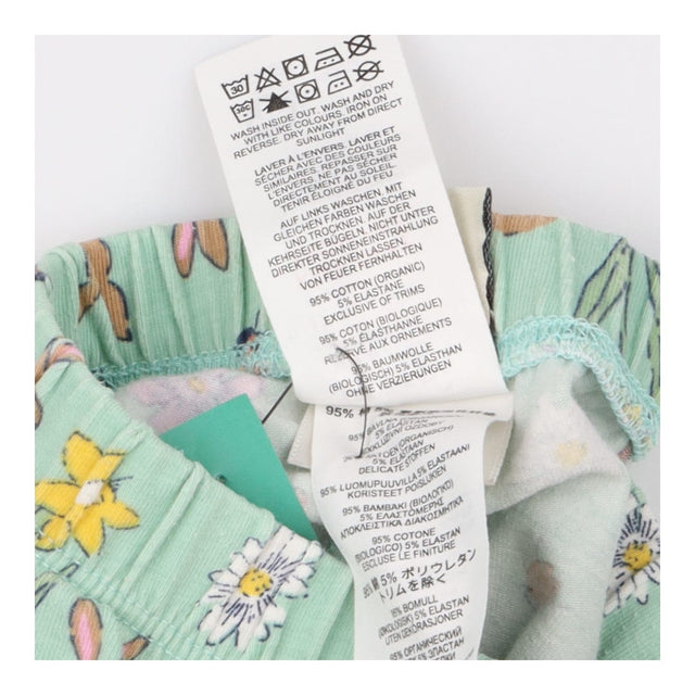 Green Bunny & Flowers Leggings