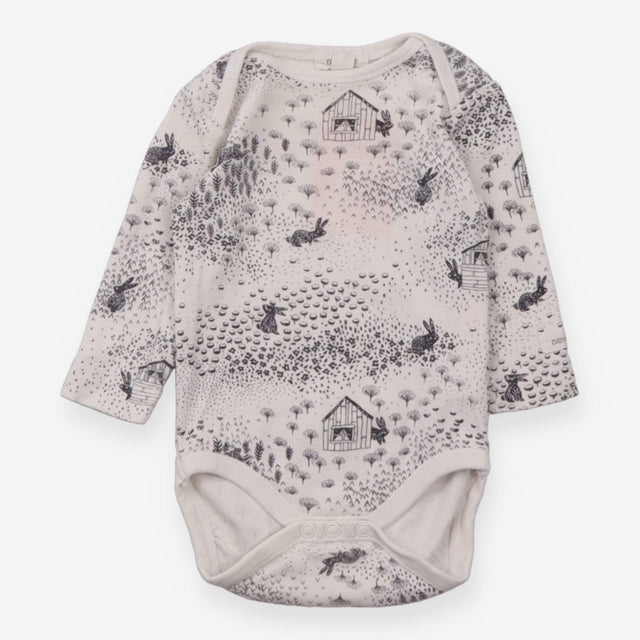 Bodysuit white bunny fields