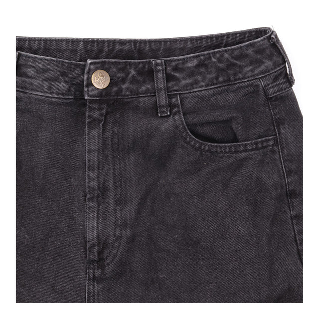 Carter Washed Black Wide-Leg Jeans