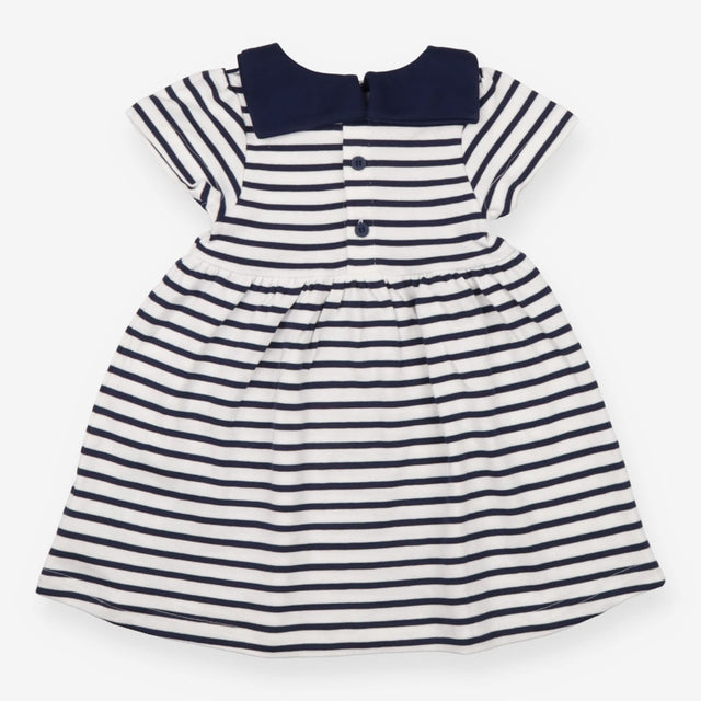 Dress navy stripe sailor collar