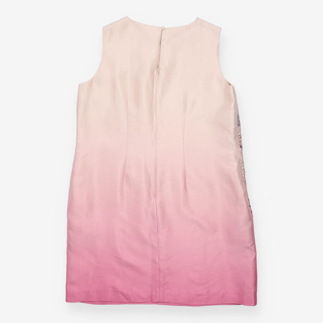 Hobbs London Shift Dress Pink Floral Cream Linen B
