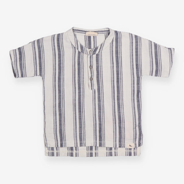 Shirt blue stripe SS