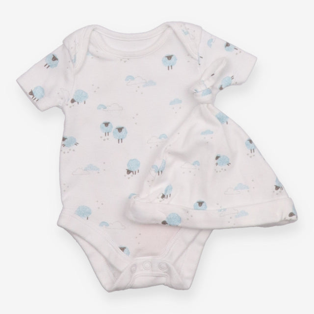 Bodysuit white sheep with hat