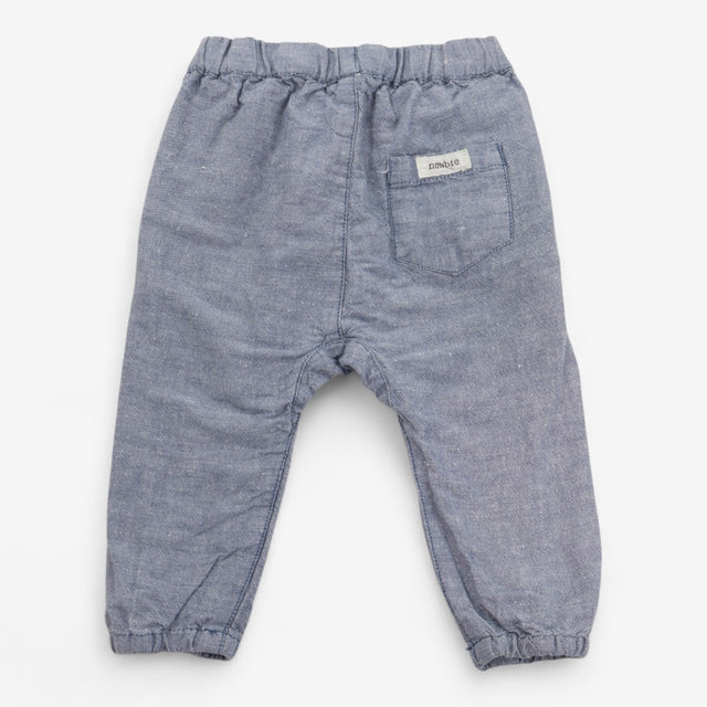Trousers Light Blue with brown buttons