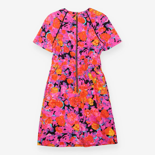 Vibrant Floral Cotton Shift Dress