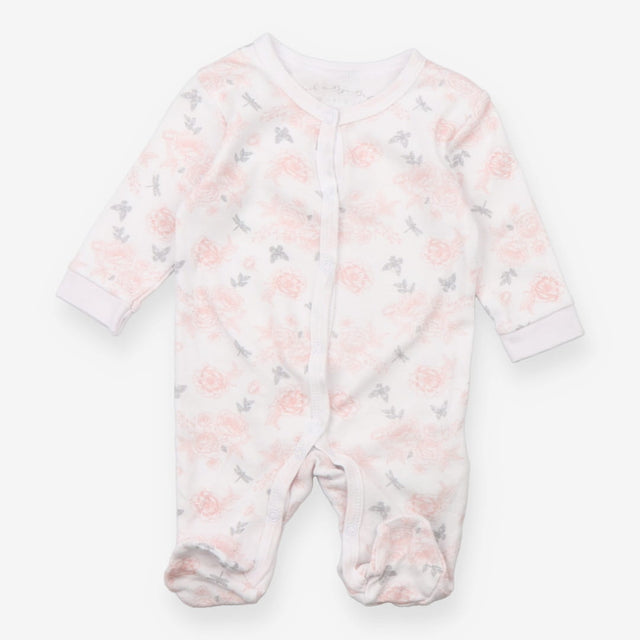 White Roses Sleepsuit - Rock A Bye Baby Boutique