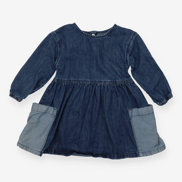 Dress long sleeve denim with two pockets