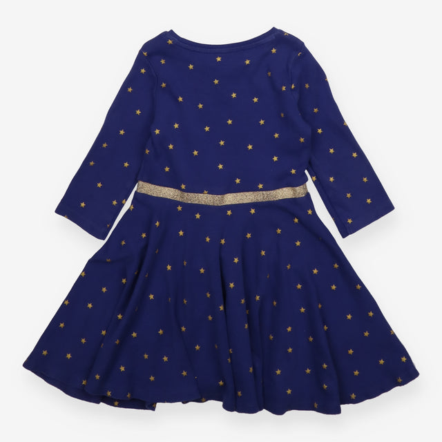 Dress blue with gold stars