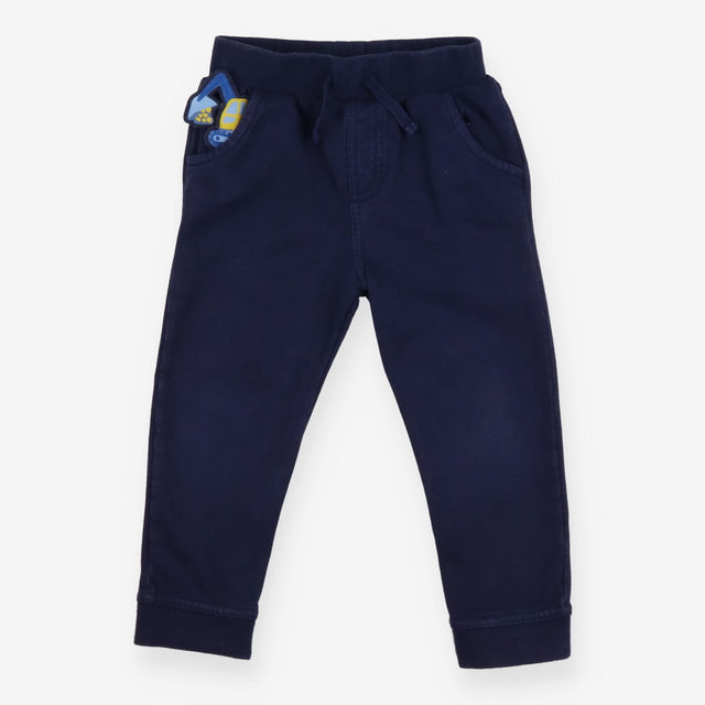 Joggers navy blue yellow digger pocket pal