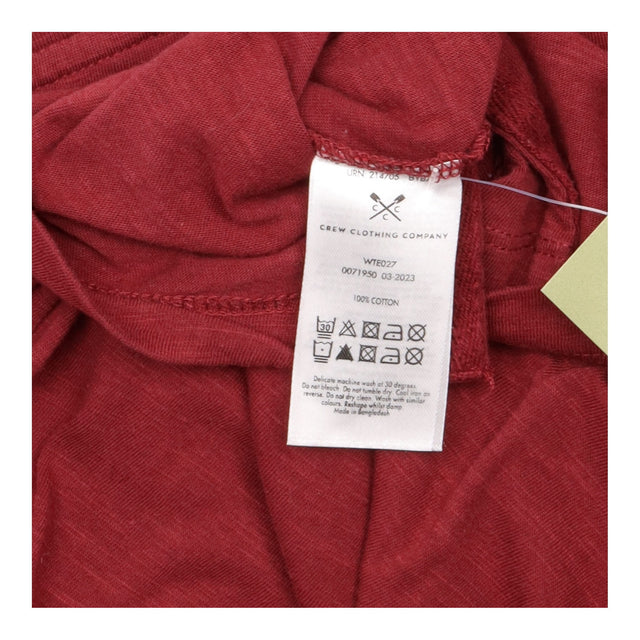 Long Sleeve Top Crew Neck Plain Burgundy Berry