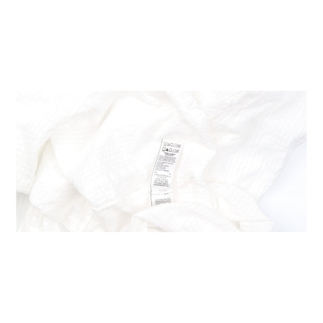 Dress Soft White Shirred Bodice Strappy Midi